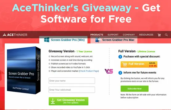 screen grabber pro giveaway