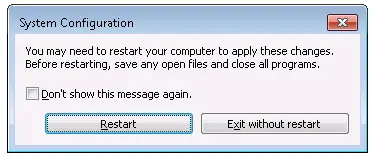 configuration restart