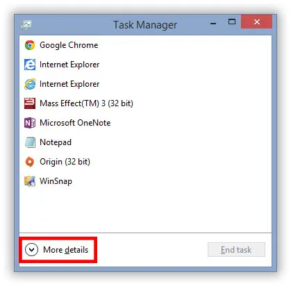 startup taskmanager