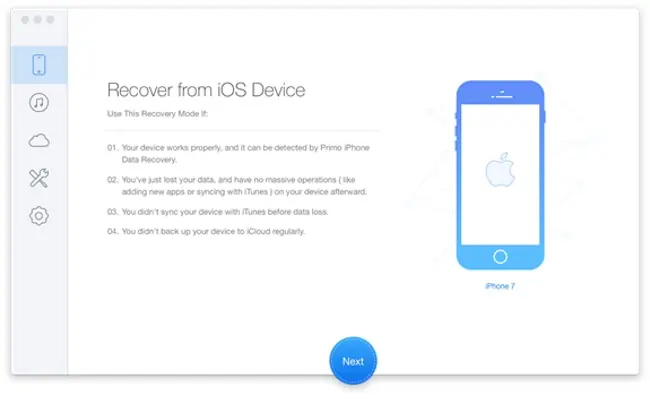 recover from iOS step 1