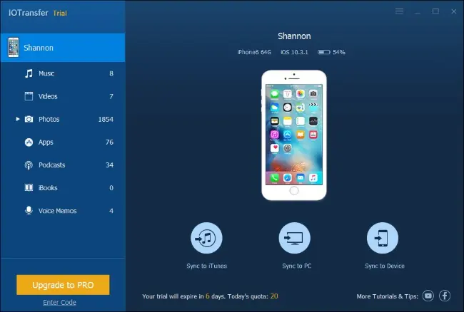 IOTransfer UI
