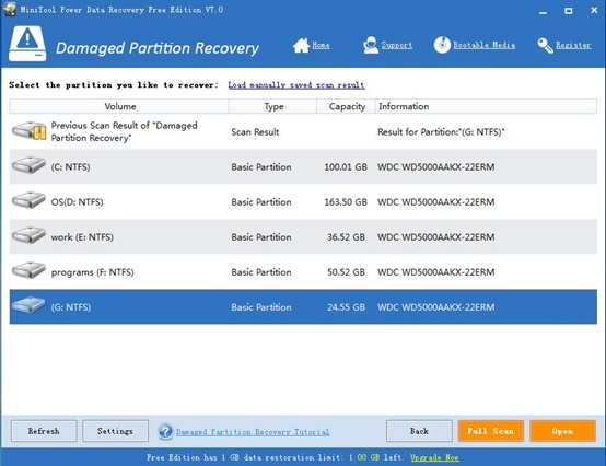 Damaged Partition Recovery module 