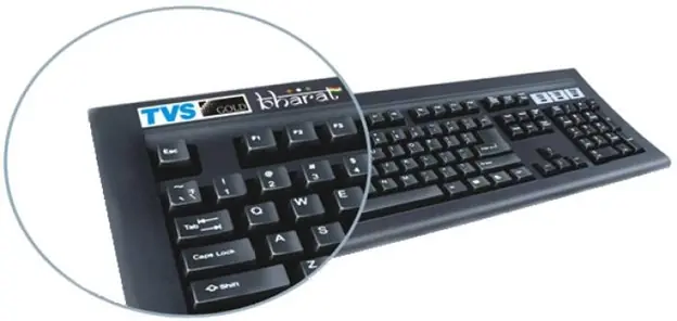 Computer keyboard and mouse on a desk