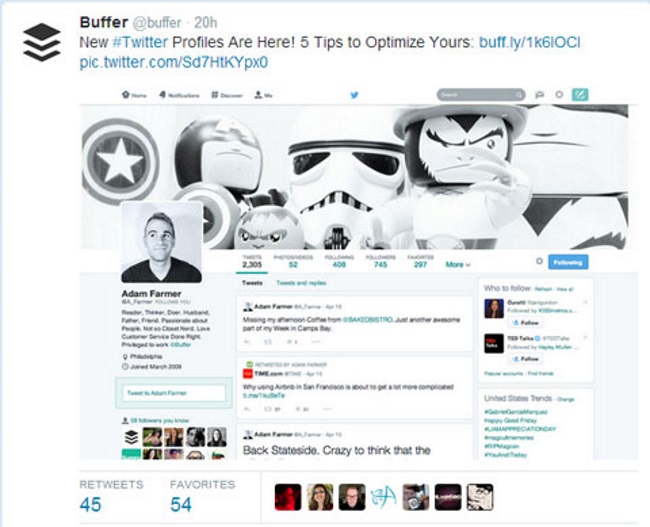 Buffer is helpful to target the audience