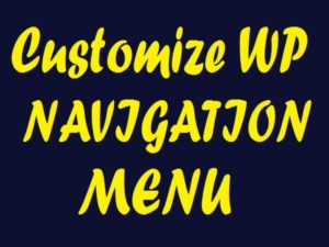customize wp navigation menu