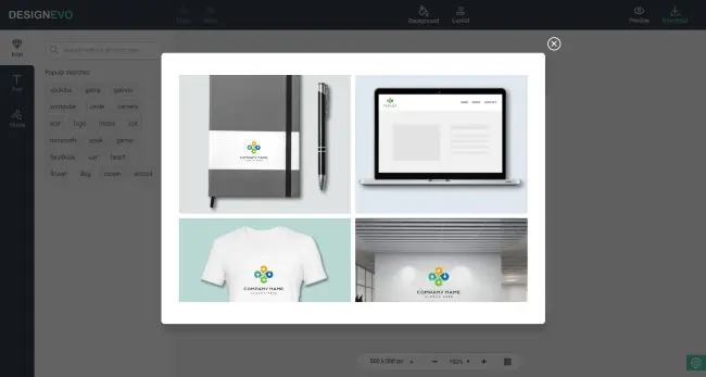 preview the logo design