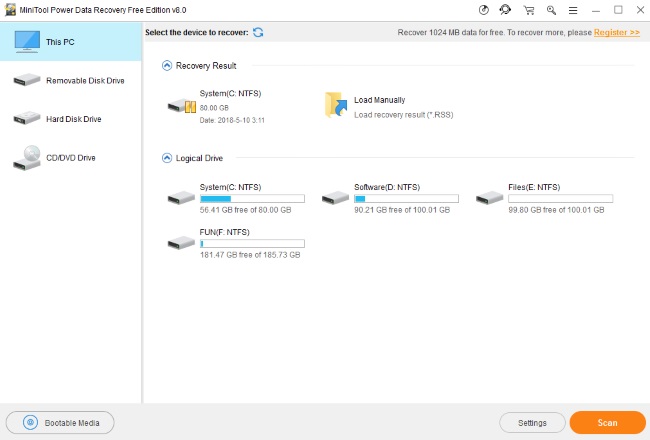 data recovery screen 1