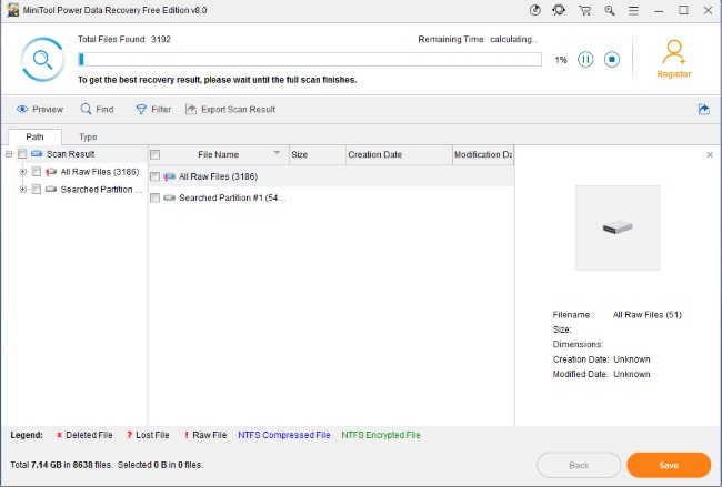data recovery screen 2