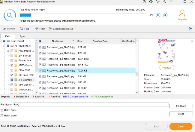 data recovery screen 3
