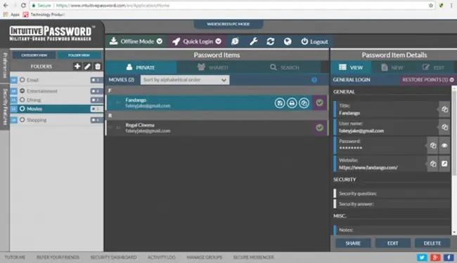 Intuitive Password manager