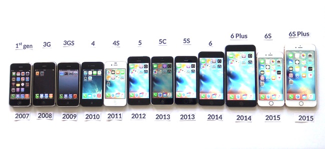 all models of apple's iPhone smartphone
