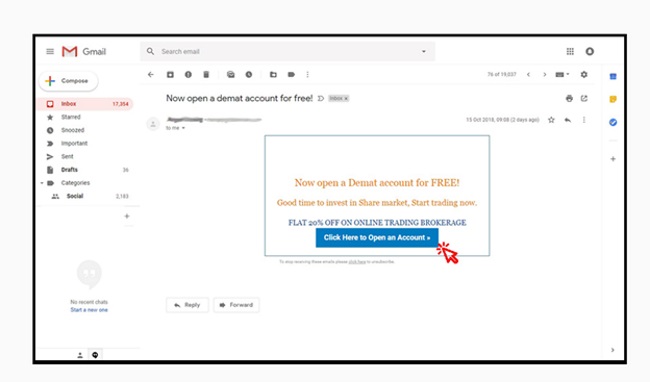 CTA in the email sent must be so charming that users must click on it