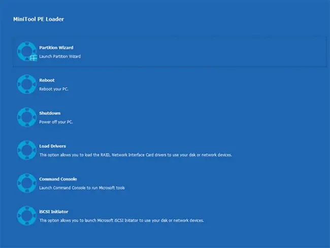 wizard to create Win PE loader