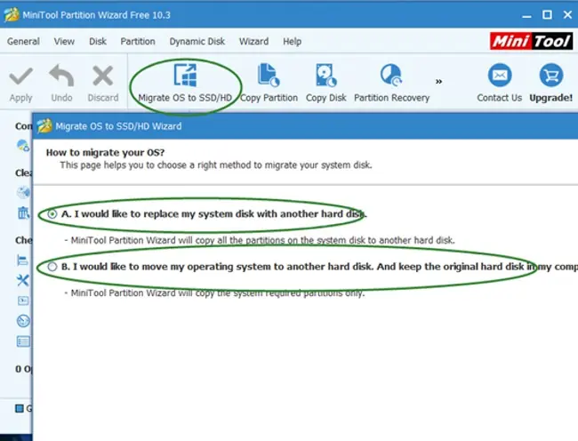 wizard for migration of existing data