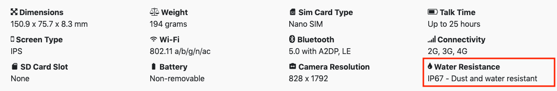 iphone specs