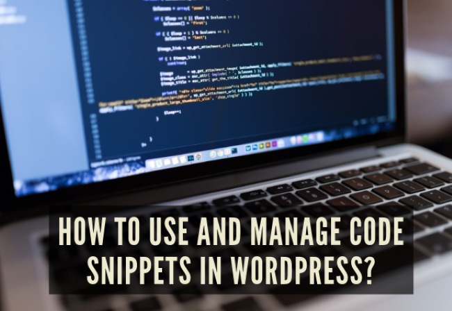 Manage Code Snippets in WordPress