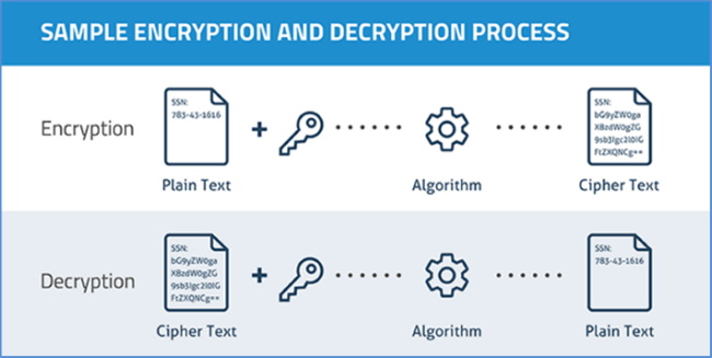 An example of encryption and decryption process is given below