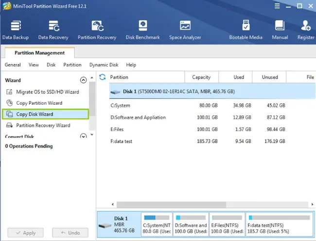 Copy Disk from MBR disk to GPT disk