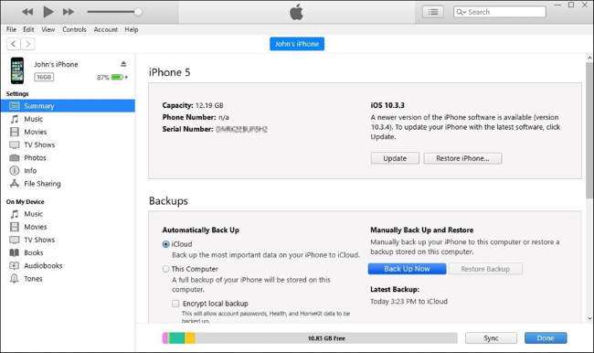 iTunes iPhone data transfer howto