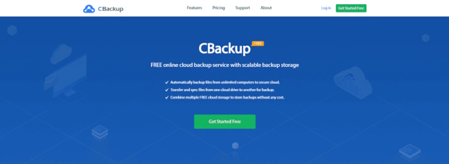 you can go to the CBackup official web page to try its web app as well