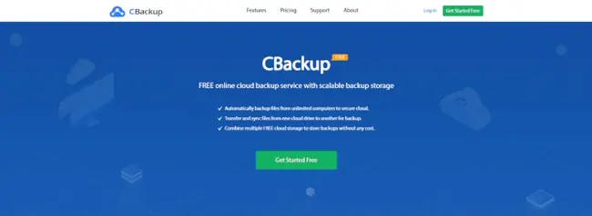 you can go to the CBackup official web page to try its web app as well