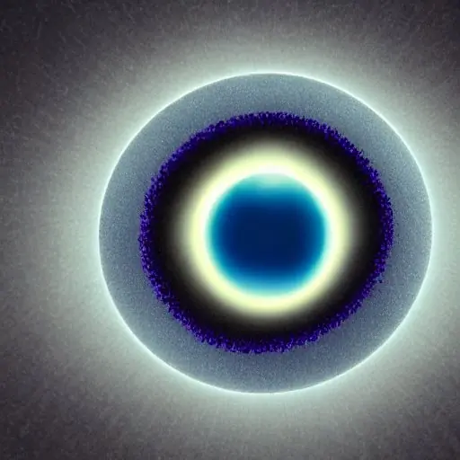 a dramatic illustration of quantum tunneling, a single electron depicted as a translucent blue sphere approaching a thick, opaque barrier of jagged gray lines, the sphere's wavefunction shown as a faint, glowing halo that penetrates the barrier, a…