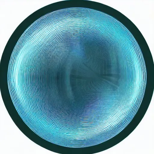 a single electron in a double-slit experiment, its wavefunction depicted as a translucent interference pattern overlaying a dark background, with bright fringe lines radiating outward, the electron's probability cloud shimmering in soft blue hues,…