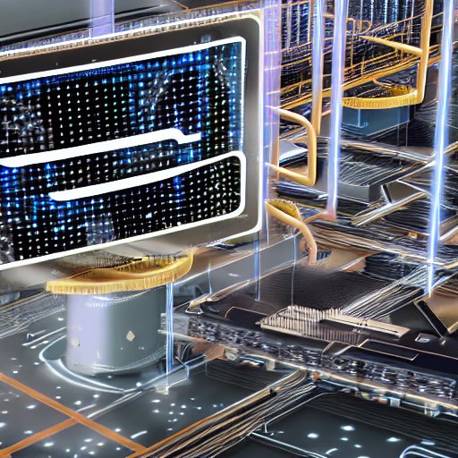 Smart factory floor with robotic arms and conveyor belts, each equipped with visible edge AI chips on control panels, while a distant cloud server cluster receives data streams. The image highlights local real‑time processing at the edge versus cl…