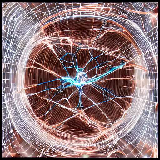 A cinematic diagram of an advanced AI architecture connecting healthcare, finance, and agriculture nodes with glowing fiber optic cables. The central core pulses with energy, symbolizing a model fine-tuned for specific industry verticals within a …