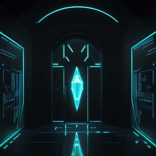 A digital illustration of a cracked glass door representing a remote access gateway in a cyber tunnel. Malicious code flows out, symbolizing a security breach and the risks of compromised IT infrastructure.