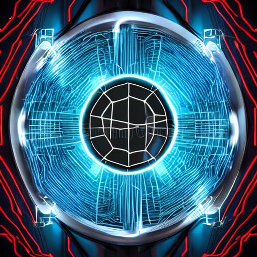 A digital security shield of shimmering blue energy waves protects a server rack from red digital threats in a dark, cinematic server room.