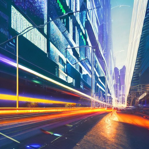 A futuristic twilight metropolis where glowing fiber optic cables weave through skyscrapers, symbolizing AI as the essential infrastructure powering modern urban life.