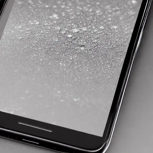 A smartphone displaying a frozen TikTok feed with a ripple distortion effect, set against a blurred office background, symbolizing the disruption and financial impact of a major digital platform outage.