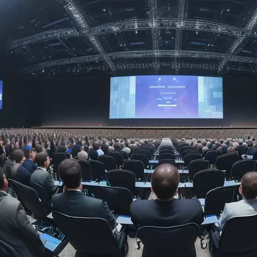 Diverse professionals attend the RSAC 2026 Cybersecurity Conference, listening to a keynote on AI integration strategies. Natural light highlights the audience taking notes as a massive screen displays slides on operating models and reality checks.