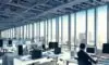 Oracle teams collaborate with AI in a futuristic workspace, streamlining enterprise software and cloud infrastructure. This harmonious blend of technology and human creativity illustrates the ideal future of work, where automation handles repetiti…
