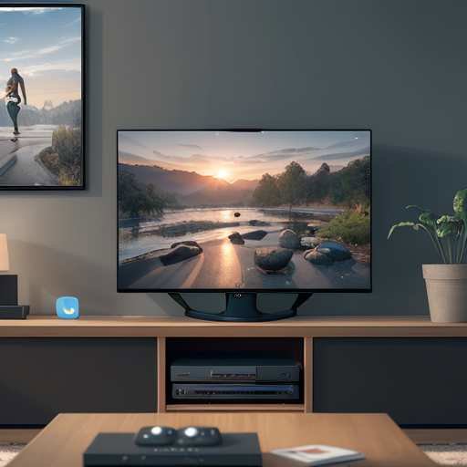 This image illustrates Amazon's ecosystem synergy, showing Echo speakers, Fire TV, and a smartphone displaying unified Prime Video content in a modern living room.