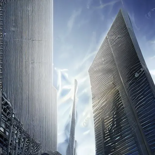 This photorealistic image illustrates enterprise risk management, showing a glass tower with foundation cracks symbolizing infrastructure vulnerability. Golden light beams piercing through represent resilience and recovery efforts, emphasizing the…