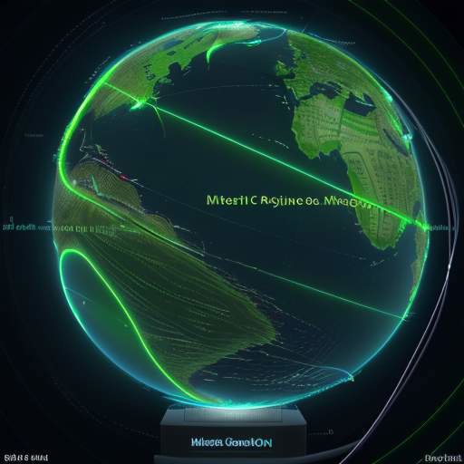 A global map features glowing green network lines connecting major cities, pulsing to symbolize resilient infrastructure and continuous uptime. The scene illustrates scalable connectivity supporting business growth and advanced edge computing solu…
