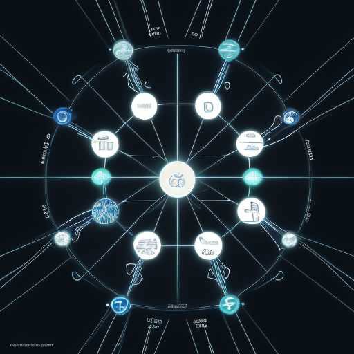 Conceptual diagram illustrating interconnected human figures and glowing data lines, symbolizing agile organizational flow and collaborative systemic change.