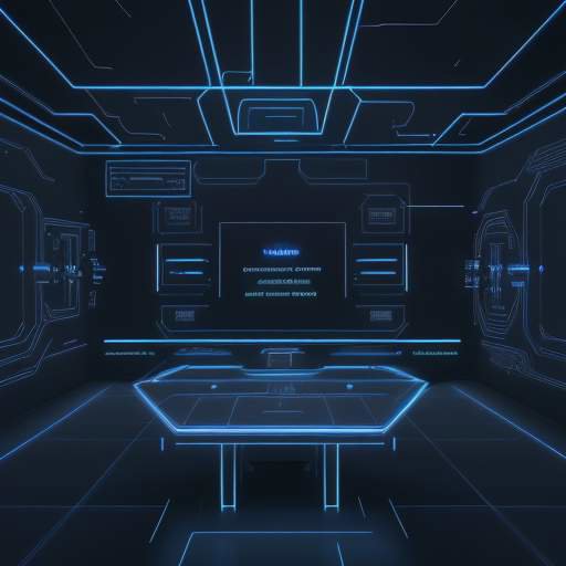Futuristic holographic control panel showing interconnected nodes and glowing data streams representing various marketing channels, symbolizing precise data orchestration.