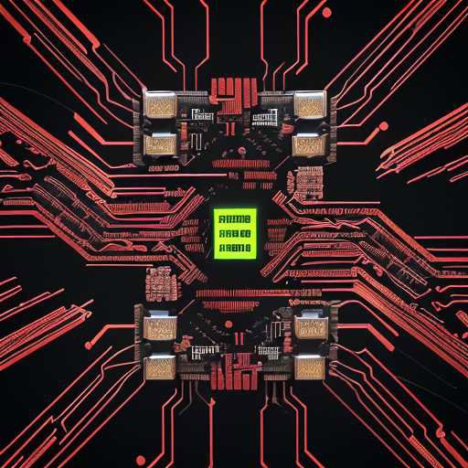 Visualizing the conflict between physical supply chain risks, represented by microchips and warning labels, and abstract model safety, shown as glowing data streams.