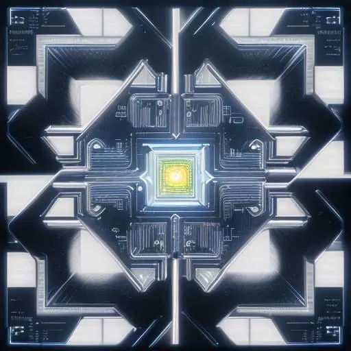 Cross-section of a silicon photonic chip showing integrated optical waveguides, modulators, and detectors for high-density data transmission.