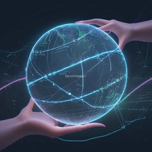 Ethereal visualization of a glowing global network connecting students and educational institutions, symbolizing shared knowledge and the future of learning.