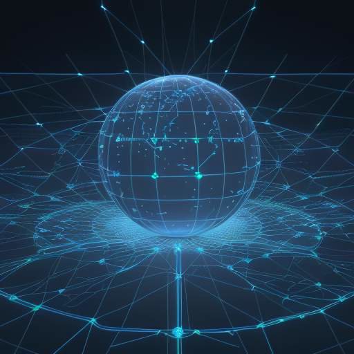 Futuristische Darstellung eines globalen, dezentralen Netzwerks, das Wissen und KI-Macht durch leuchtende Knotenpunkte und Datenströme verbindet.