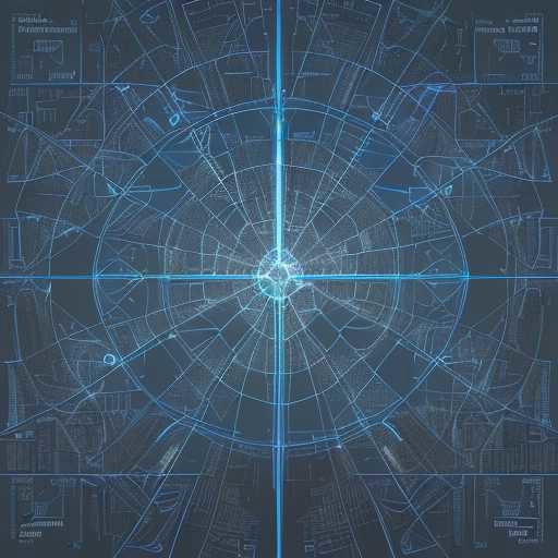 Overhead view of a glowing, complex digital network map overlaid on a university campus blueprint, highlighting interconnected data points and vulnerable breach lines.