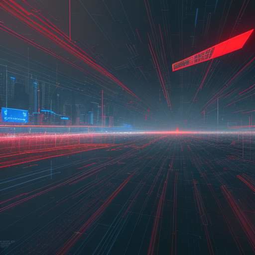 A cinematic digital battlefield showing a 3D city map with red cyber-attack pulses being blocked by a glowing blue crystalline shield.