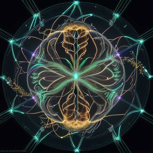 A conceptual visualization of a human brain's neural network morphing into a glowing digital circuit board, with neurons transforming into golden fiber-optic lines and synapses becoming glowing nodes on a silicon wafer to symbolize the fusion of b…