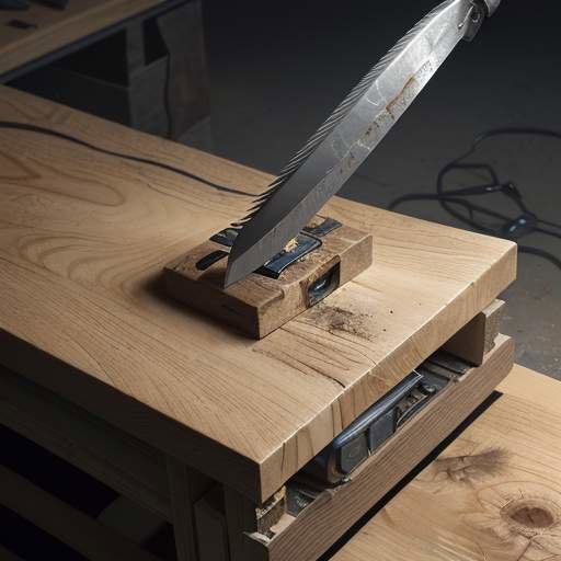 Disassembled modular smartphone on reclaimed wood workbench with biodegradable polymer frame, recycling robot arm sorting metals, green LED signaling carbon-neutral operation, kinetic energy-harvesting micro-texture
