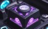 Macro shot of the new Nvidia Rubin GPU die under dramatic lighting, showcasing intricate circuitry, gold bonding wires, and blue LED accents against a blurred server rack background.