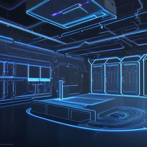 A cinematic, high-tech data center featuring glowing fiber optic cables and a holographic interface showing a digital stream connecting cloud storage and folder icons.